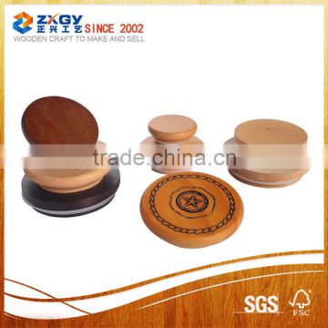 High quality wooden lid for candle jar