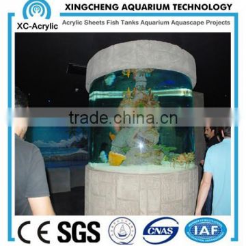 cylinderic acrylic aquarium/large acrylic aquarium