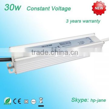 Constant voltage IP67 waterproof 30W 2.5A DC 12V LED transformer