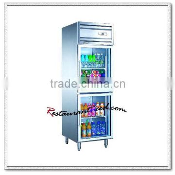 R249 2 Glass Doors Static Cooling/Fancooling Reach-In Comercial Refrigerator