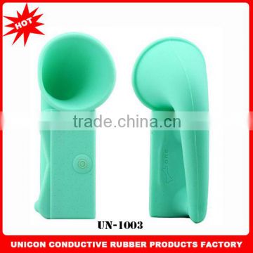 Customized new silicone mobile phone horn loudspeaking