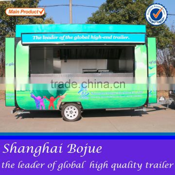 2015 hot sales best quality stainless steel food trailer CE ISO UL EEC food trailer customzied food trailer
