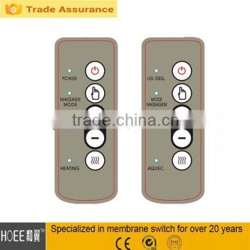 graphic overlay five buttons with led windows membrane overlay panel