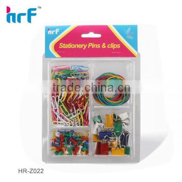 Colorful Multi-function Binder Clip Set With Rubber band