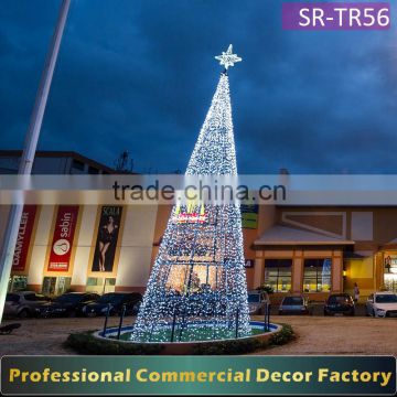 Customize 20ft 30ft 40ft 50ft large giant outdoor LED christmas tree for hotel
