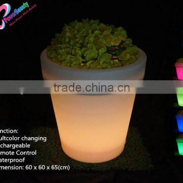 Waterproof rechargeable LED Flower Planter Pot