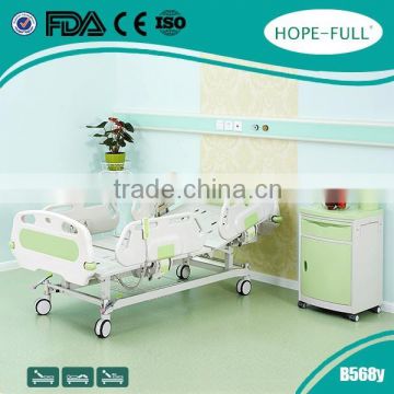 FDA CE ISO Approved hospital bed with guardrail