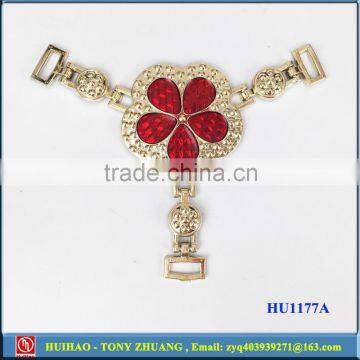 Red color TPU material sandal decorative buckle chain HU1177A