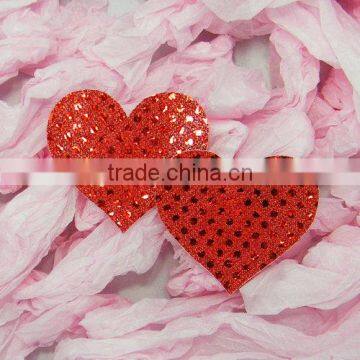 Fashion single design red heart sexy decorative nipple cover