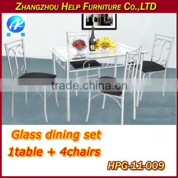Hot sales morden glass dining set HPG-11-009