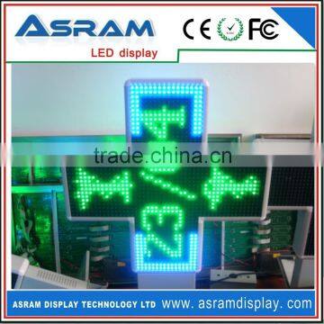 electronics ip65 p16 led pharmacy cross full color LED cross display / LED pharmacy cross/LED cross sign