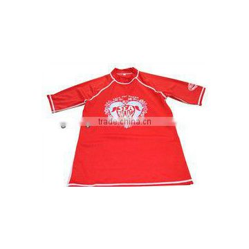 rash guard clothing red in high quality