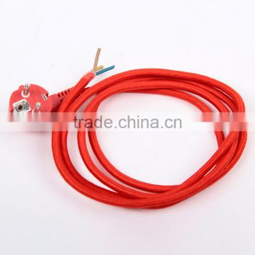 e2 round and one hole 3 core power cable with plug