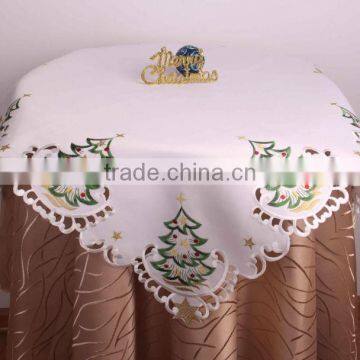 christmas tree embroidered tablecloth