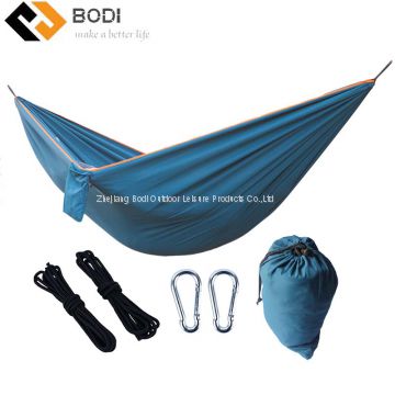 amazon hot sale outdoor camping lightweight terylene hammock with straps and carabiners