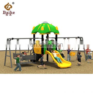 Top Quality Security Kids Playsets Plastic Swing And Slide Playground Equipment