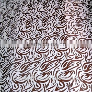 Bronzed Suede Fabric Bonded With Roma Fabric