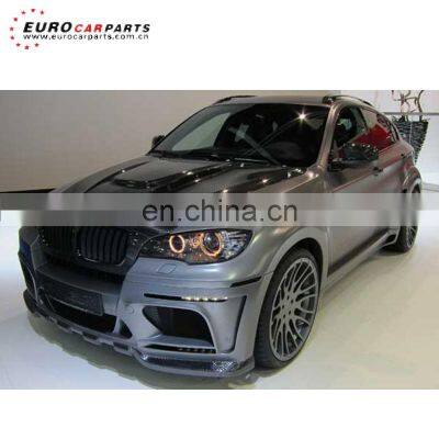 X6 body kits fit for X6`E71-X6M 2009y~ to HM style full set body kits with FRP hood and exhaust system