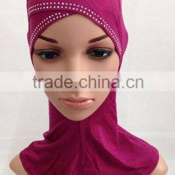 U055 COTTON 2015 beading MUSLIM ninja UNDERCAP