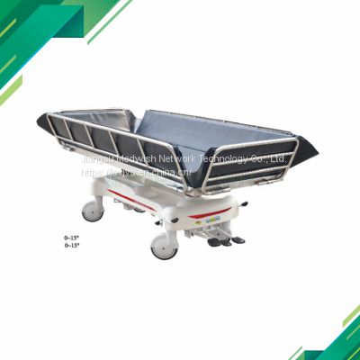 AG-HS023 Best sell hydraulic control stainless steel countertops emergency room stretchers with PU material bath tank