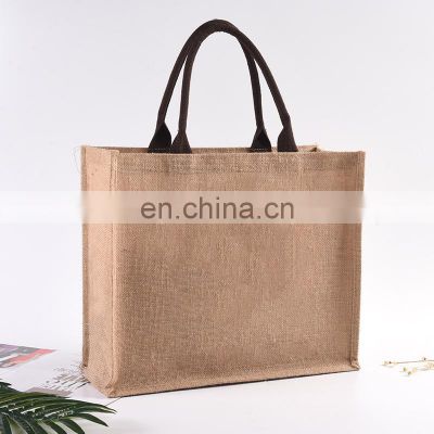 Supermarket Products 2021 Travel Jute Custom Friendly Reusable Eco Shopping Bags