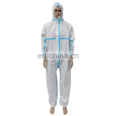 Type4  5  6 SF Micro-porous Heat Sealing Taped Disposable Coverall for Body Protection