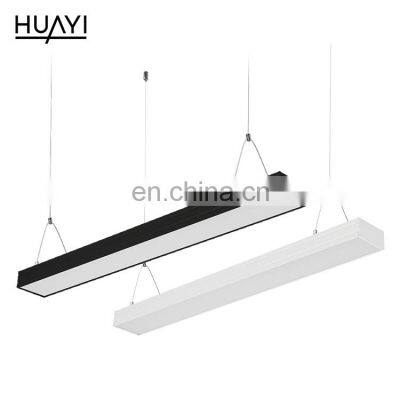 HUAYI China Wholesale Aluminum Indoor 26 30 W Office Hotel Ceiling Hanging Led Linear Light