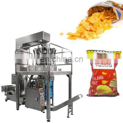 Automatic potato chips weight scale packing filling machine banana chips potato chip packing machine