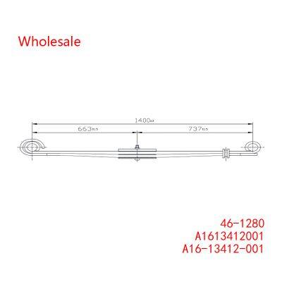 A16-13412-001, A1613412001, 46-1280 Heavy Duty Vehicle Front Axle Wheel Parabolic Spring Arm Wholesale For Freightliner