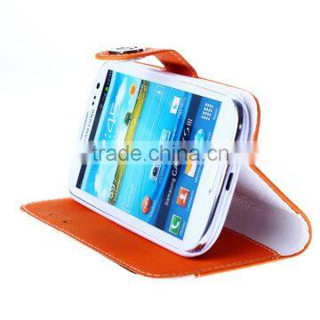 New Arrival Flip Wallet Stand PU Case for Samsung S3/S4