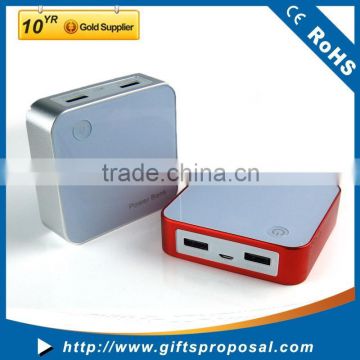 Square Box Power Bank 8400mAh External Backup Battery USB Phone Charger with LCD Display