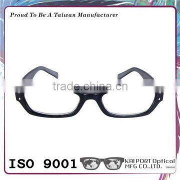 Color combination and silver pins decoration eyeglasses