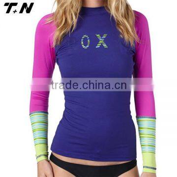 Sublimation women rash guard manufacturer China wholesale