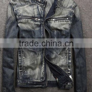 2016 Latest design mens windproof jeans jacket