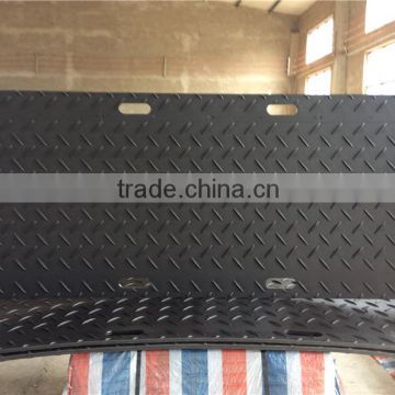 black surface tread pattern hdpe plastic drilling rig mats