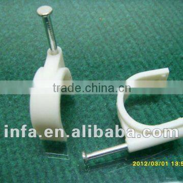 4mm white metal cable clips