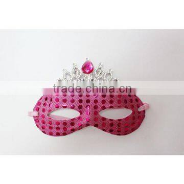 Promotion Gift Face Mask Masquerade Party , Eyemask Eye Mask For Masquerade Party , Princess Diamond Crown Facial Mask
