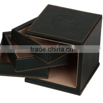 Faux leather office storage box/office accessory/hotel accessory/stationary holder/ office sundries holders