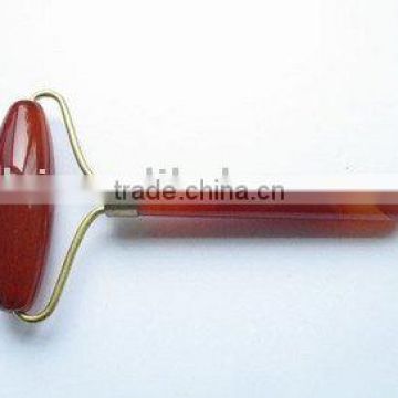 Natural Rock Red Agate Crystal Massage Wand