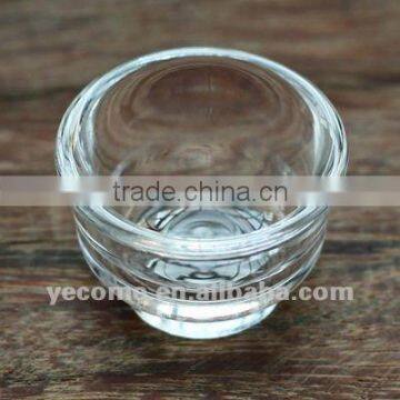 Fused clear quartz crystal tea cup