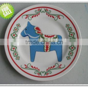 8 inch Dinner Plate with Horse Decal -NEW!!