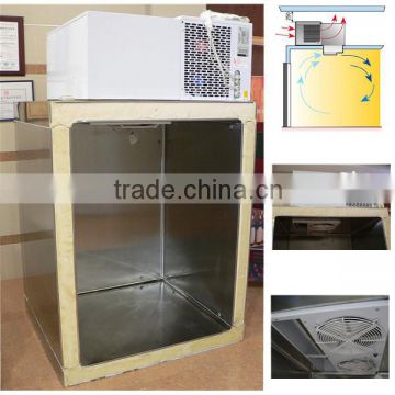 polyurethane cold room with ceiling mounted monoblock compressor unit(drop-in compressor)
