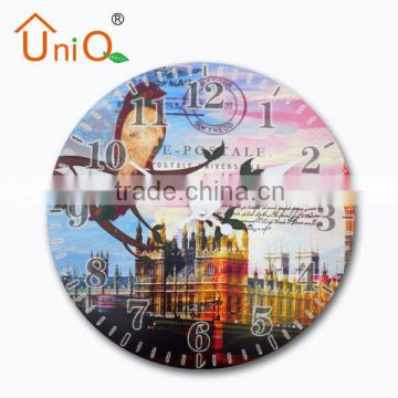 unique fashion certificate metal wall clock