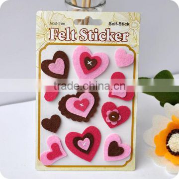 adhesive sticker for wedding , 3d sticker , handmade felt sticker, scrapbooking sticker, layered sticker , flower felt sticker