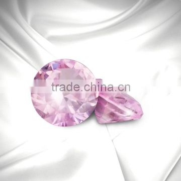 No.1.25# Rose Red Pointed Back Faceted Pink Synthetic Sapphire for Jewelry