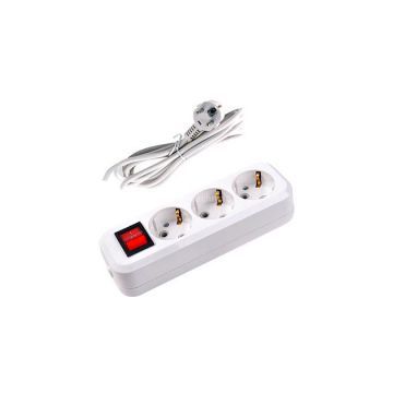European  3 gang extension socket with wire