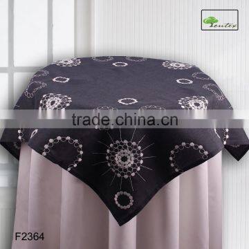 embroidered black table cloth