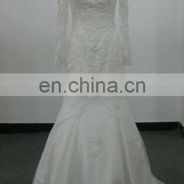EBX-10 Long sleeve off shoulder lace wedding dress