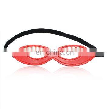 Mini Red & Black Studded PU Eye Mask,