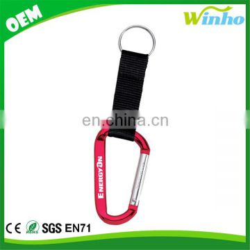 Winho Carabiner with Strap and Split Ring